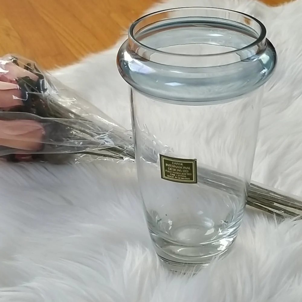 VTG Dansk Danish Modern Romanian Crystal Vase